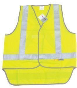 Image for ZIONS DAY/NIGHT HI VIS SAFETY VEST LARGE YELLOW from Office Business Office Products Depot