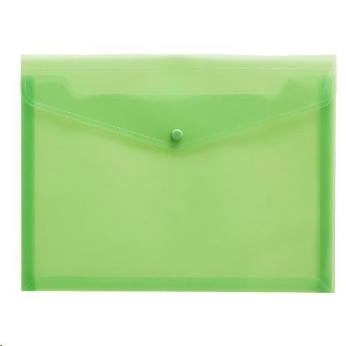 Image for DOCUMENT WALLET PVC A4 BUTTON GREEN from Ross Office Supplies Office Products Depot