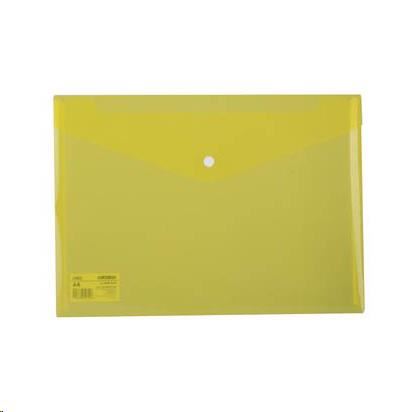Image for DOCUMENT WALLET PVC A4 BUTTON YELLOW from Ross Office Supplies Office Products Depot