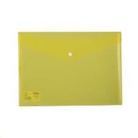document wallet pvc a4 button yellow