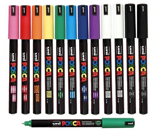 Image for POSCA ULTRA FINE MARKERS ASSORTED PKT12 from Ross Office Supplies Office Products Depot