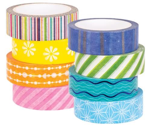 Image for WASHI TAPE 8S ASSORTED from Ross Office Supplies Office Products Depot