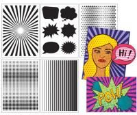 pop art stencil patterns 10's