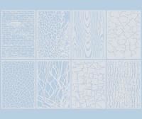 stencil & rubbing sheets a4 8's - textures