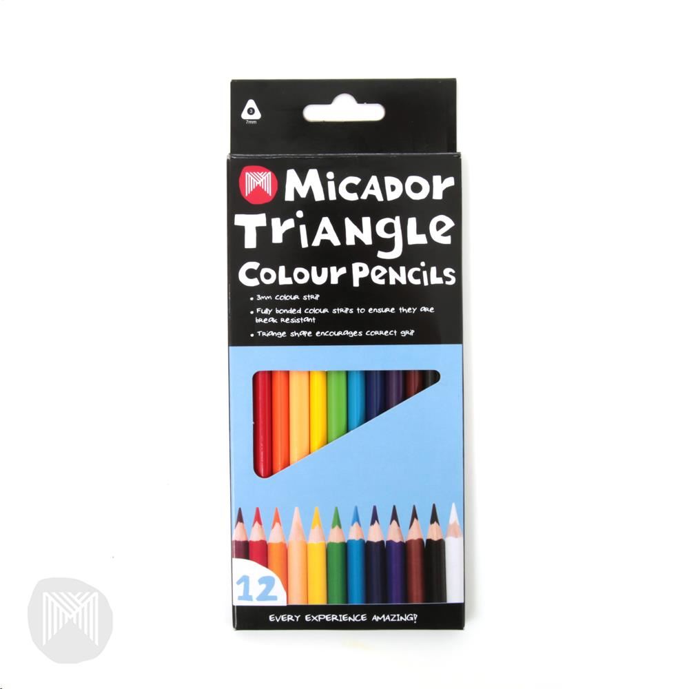 Image for MICADOR TRIANGLE COLOUR PENCILS FSC PURE PACK 12 from Ross Office Supplies Office Products Depot