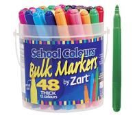 zart school markers thick tub 48