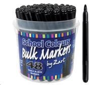 zart school markers black (tub 48)