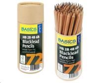 basics pencils blacklead 72's assorted grades