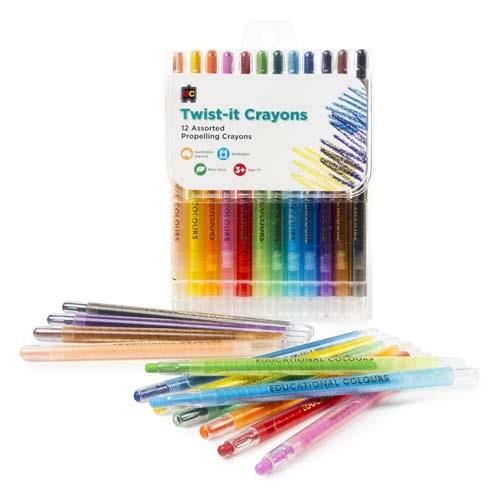Image for EC TWIST-IT CRAYONS 12 COLOURS from Ross Office Supplies Office Products Depot