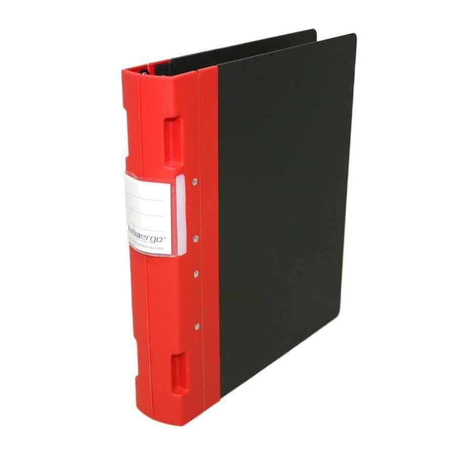 Image for ERGO BINDER A4 4R 50mm RED/BLACK from MOE Office Products Depot Mackay & Whitsundays