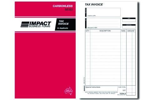 Image for INVOICE STATEMENT BOOK DUPLICATE IMPACT CARBONLESS SB322 A5 from MOE Office Products Depot Mackay & Whitsundays