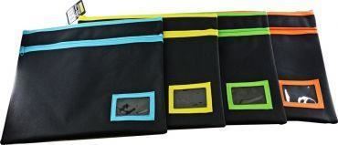 Image for PENCIL CASE POLYESTER LARGE TWO ZIP 350x260 from MOE Office Products Depot Mackay & Whitsundays
