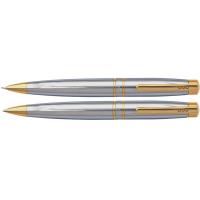 scripto tribute chrome/gold ballpen & 0.5mm pencil