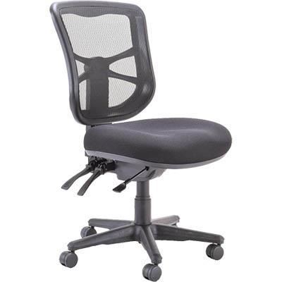 Image for BURO METRO MESH BACK TASK CHAIR BLACK NYLON BASE NO ARMS -BLACK (WITH SEAT SLIDE) from MOE Office Products Depot Mackay & Whitsundays