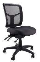 r2o- stateline mirae- mesh back chair -no arms- fabric seat pan