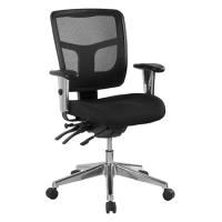 style oyster low back mesh chair black