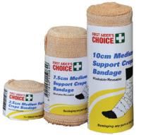 first aiders choice medium support crepe bandage 10cm wide