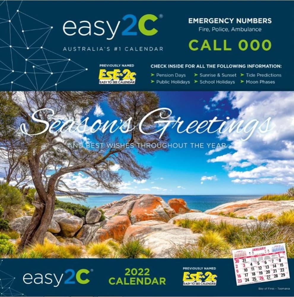 Image for EASY2C 2024 WALL CALENDAR MAGNETIC "SEASON'S GREETINGS" from MOE Office Products Depot Mackay & Whitsundays