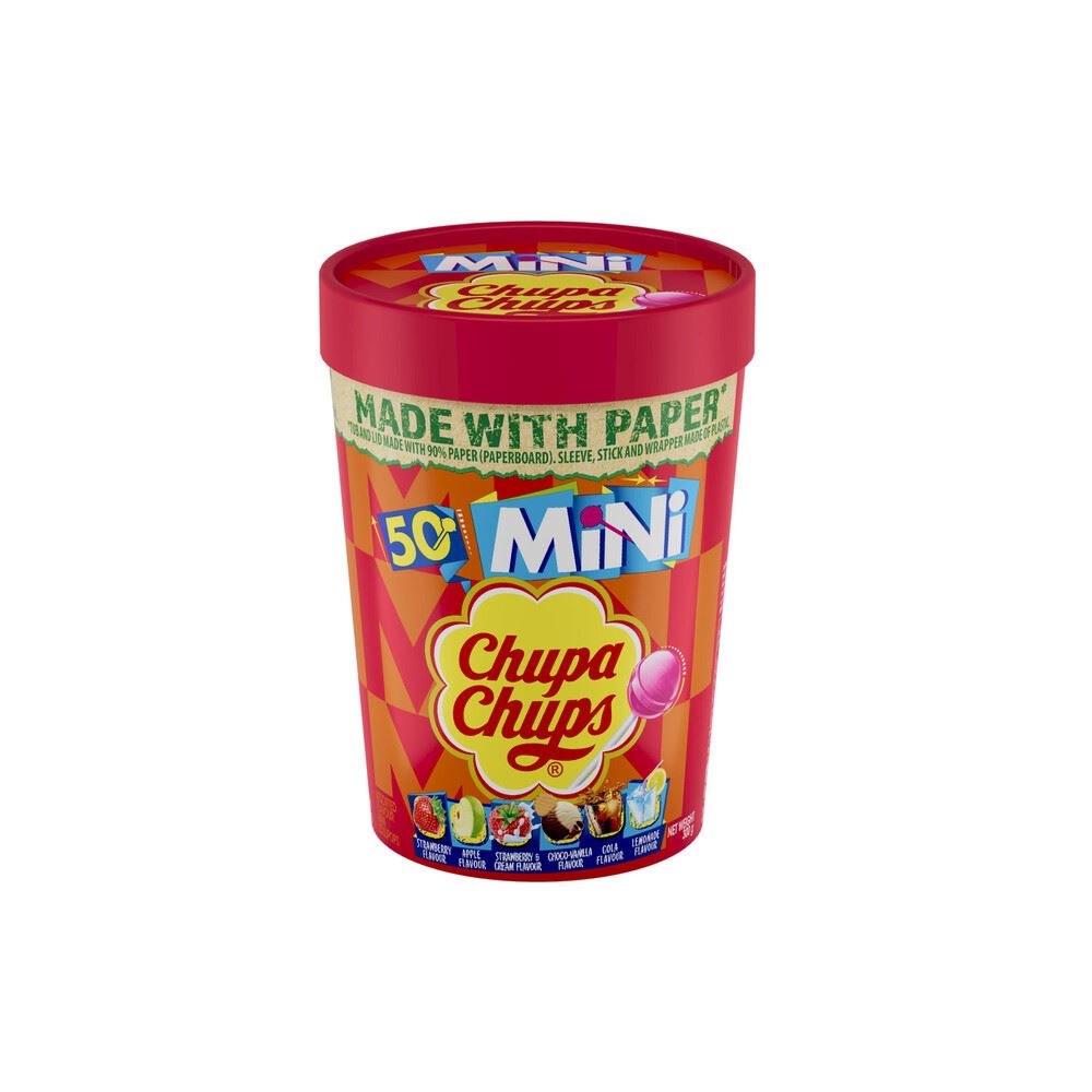 Image for CHUPA CHUPS MINI LOLLIPOPS BEST OF ASSORTED TUB 50 from MOE Office Products Depot Mackay & Whitsundays