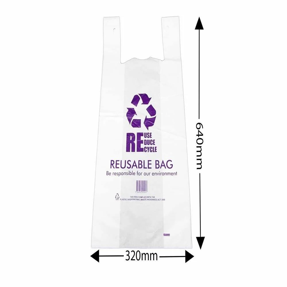 Image for SINGLET BAGS REUSABLE EXTRA LARGE (BOX OF 500) from MOE Office Products Depot Mackay & Whitsundays
