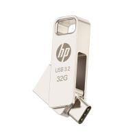 hp x206c flash drive otg usb a & c 3.2 32gb silver