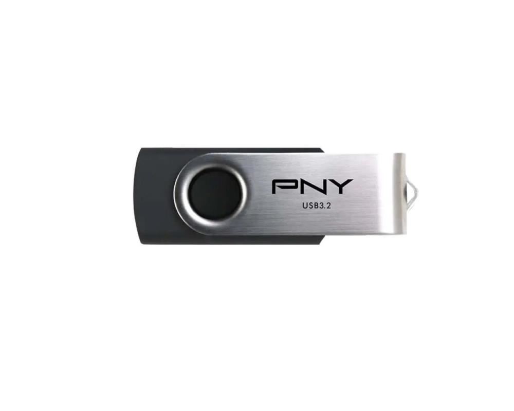 Image for PNY TURBO ATTACHE-R SWIVEL USB 3.2 FLASH DRIVE 512GB SILVER from MOE Office Products Depot Mackay & Whitsundays