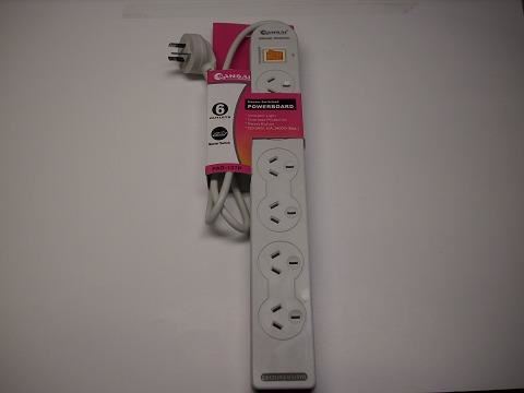 Image for 6 OUTLET POWERBOARD OVERLOAD PROTECTED from MOE Office Products Depot Mackay & Whitsundays