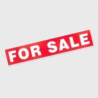 "for sale" sign corflute 500x100mm red/white