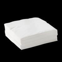 biopak dinner napkin 2 ply 400x400mm corner embossed white 1/4 fold pack 100